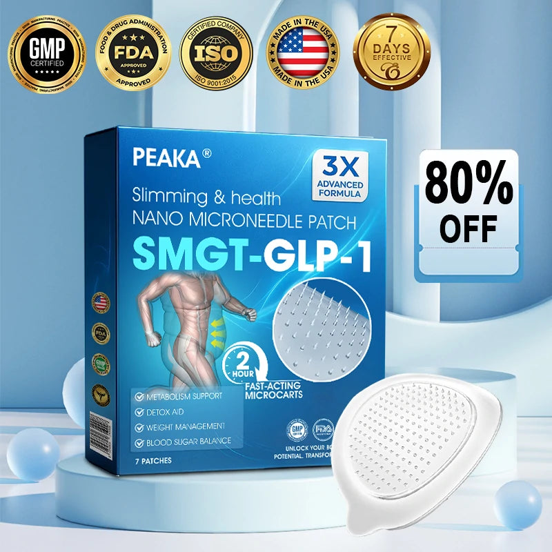 【Last Day Promotion 60% OFF🔥】Peaka® NIDDK-Tirzepatide Slimming & health NANO MICRONEEDLE PATCH🇺🇸👨‍⚕️（Zero Pain, 24/7 Release | Lose 20lbs FAST | 90% Sugar Drop | ）🔥🎁